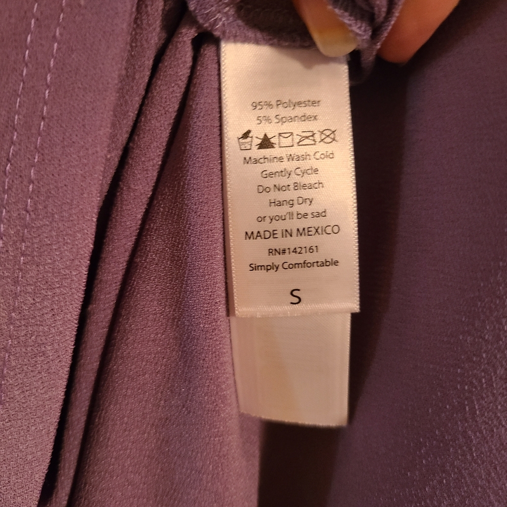 LuLaRoe Purple Short Sleeve Perfect T - Picture 4 of 4